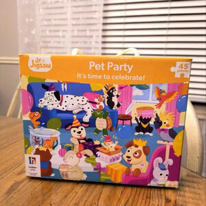 45 piece pet party kids activity set puzzle children's girls boys fun game puppy